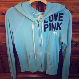 Pink zip up hoodie